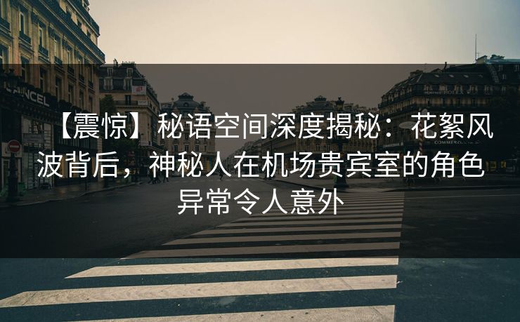 【震惊】秘语空间深度揭秘:花絮风波背后,神秘人在机场贵宾室的角色异常令人意外 【震惊】秘语空间深度揭秘:花絮风波背后,神秘人在机场贵宾室的角色异常令人意外