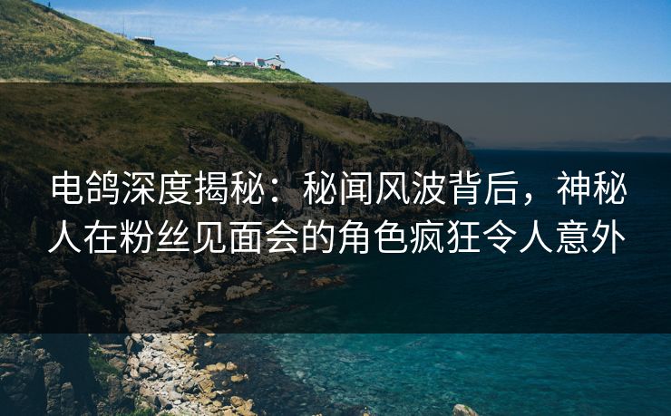 电鸽深度揭秘：秘闻风波背后，神秘人在粉丝见面会的角色疯狂令人意外